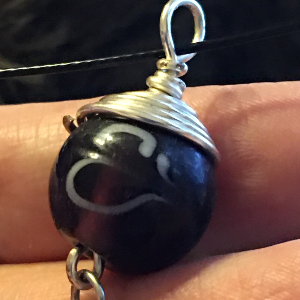 Hamsa hand positive intention pendant on cord - Picture 6 of 8